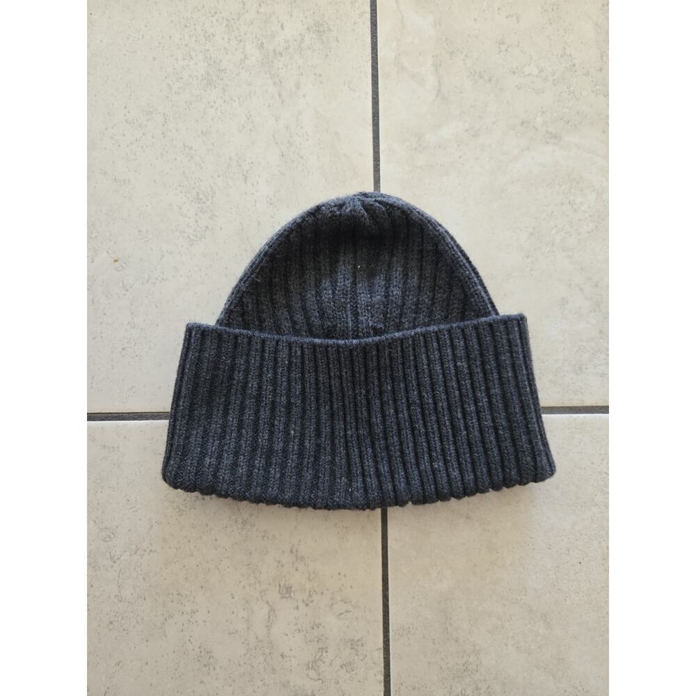 Allsaints Nevada Ribbed Wool Blend Beanie Gray